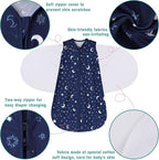 Newborn Sleep Sack Baby Swaddle, 6-12 Months, 3-Way Adjustable Wearable Blanket - Image 4
