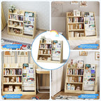 4 Tier Kids Wooden Bookshelf, Five Layer Sling Children Bookcase, Baby Storage - Image 6