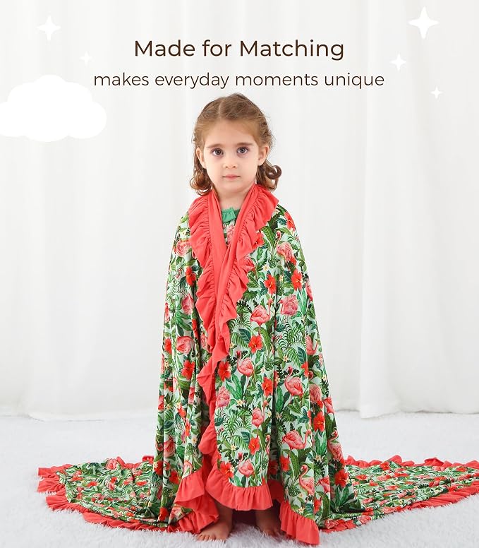 Premium Baby Blanket for Girls, Stretchy Quilt, Soft Crib Bedding for Newborn - Image 3