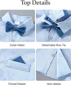 nilikastta Toddler Boy Outfit Boy Suit Boy Dress Shirt - Image 4