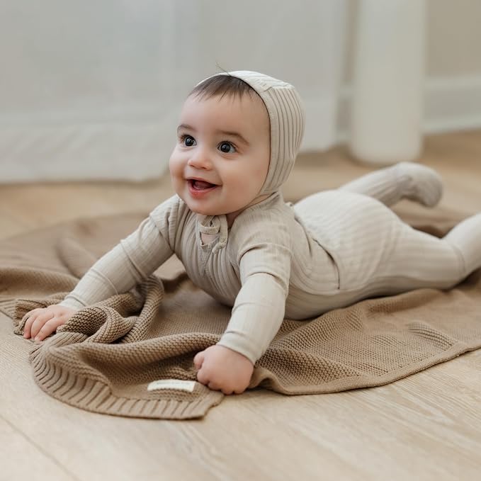 Heritage Knit Organic Cotton Baby Swaddle Blanket - Image 5