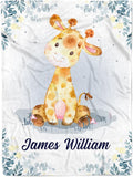 MDPrints Global MDPrints Giraffe Personalized Baby Blankets by MDPrintsGlobal
