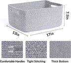 Large Storage Baskets for Shelves, Closet Organizers Bins for Clothes Blanket - Image 2
