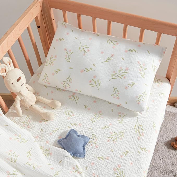 JELLYMONI 2 Pack Muslin Toddler Pillowcase - Image 3