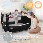 BABY JOY 4 in 1 Pack and Play, Portable Baby Playard - Image 4
