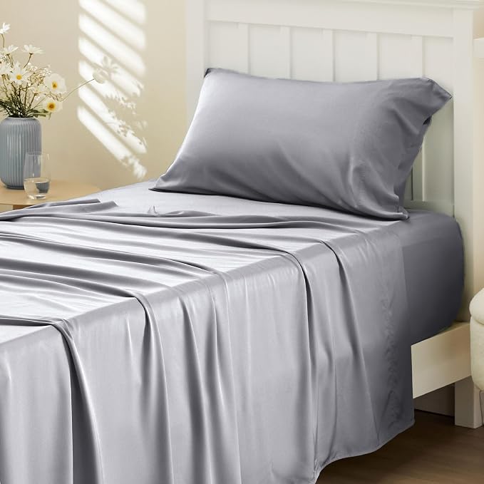 Bedsure Cooling Sheets Twin, Rayon Derived from Bamboo, Cooling Sheets by BEDSURE