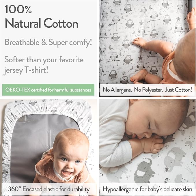 Bassinet Fitted Sheets for Baby Beside Dreamer Bassinet & Bedside Sleeper – - Image 3