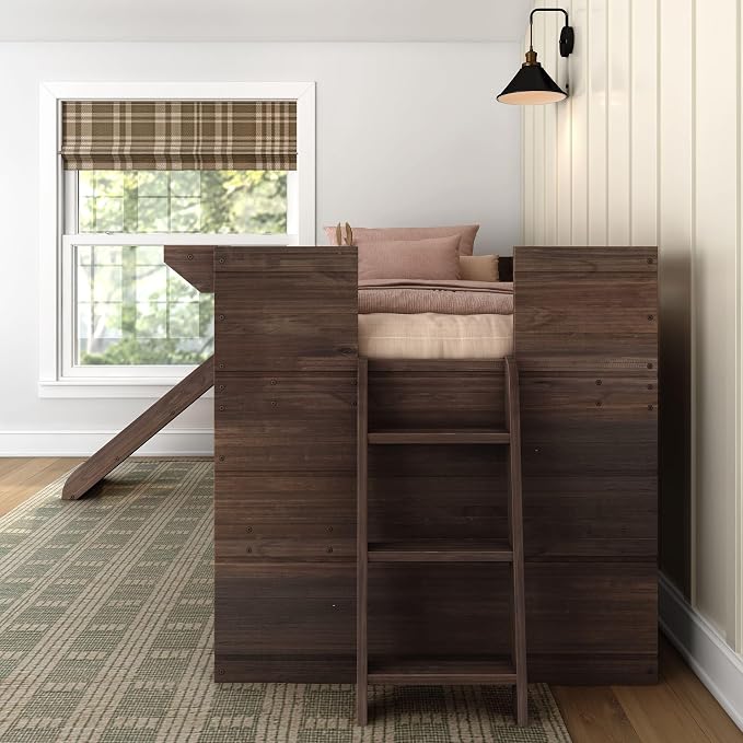 Max & Lily Loft Bed Twin Size, Solid Wood Low Loft Bed - Image 6