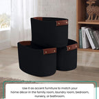 3 Pack Cotton Rope Storage Basket Woven Shelf Storage Bin - Image 6
