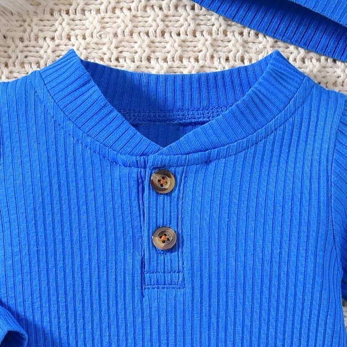 Aalizzwell Newborn Baby Ribbed Romper - Image 3