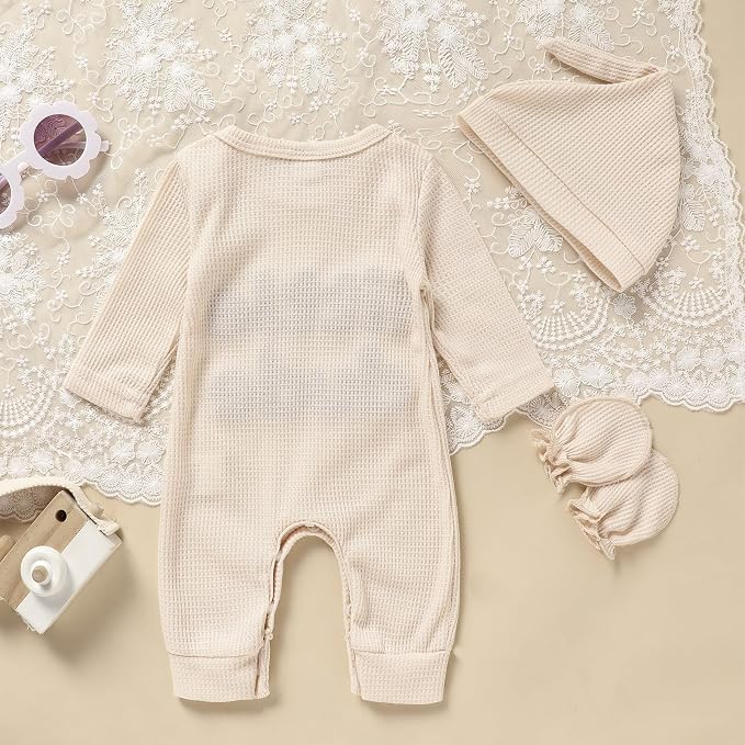 GRNSHTS Newborn Baby Boy Romper Coming Home Outfits Letter Print Bodysuit - Image 3