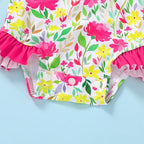 Infant Baby Girl Swimsuit One-Piece Long Sleeve Rash Guard - Image 6