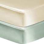 2 Pack Satin Soft Crib Sheet for Baby by GUNTAIL