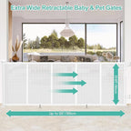 Upgrade 120 inch Retractable Baby Gates, EZIGO Extra Wide Baby Gate - Image 2