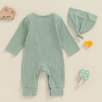 Fernvia Newborn Baby Boy Clothes Letters Print Bodysuit 3 6 9 12 18 Months Long - Image 3