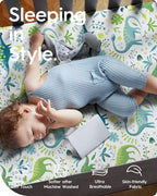 Dinosaur Crib Sheets for Boys, Premium Soft Crib Mattress Fitted Sheet - Image 3