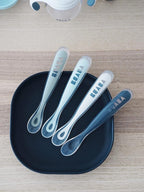 BEABA Baby's First Foods Spoon Set, Original Silicone Baby Spoons, Baby - Image 3