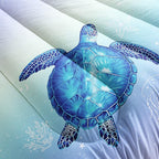 QOOMO Turtle Comforter Full Size, Ocean Bedding Set - Image 5