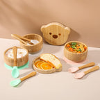 Baby Bowls with Lid, HBM Bamboo Suction Bowls - Image 4
