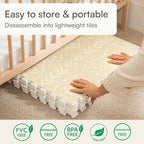 Lillefolk Baby Play Mat for Floor – 6x6ft Beige | Soft Non Toxic Premium EVA - Image 7