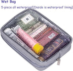 TSA Approved 5-Piece Diaper Bag Organizer Pouch Set Clear Waterproof TPU Kids - Image 4