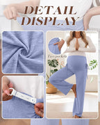 Neer 3 Pack Women's Maternity Pants Over The Belly Loose Pregnancy Pants - Image 4