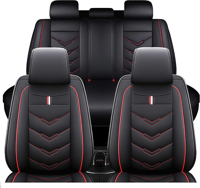 Leather Car Seat Covers Fit for LR Range Rover Evoque 2019-2025, 5 Seater by TENDER+GLOW
