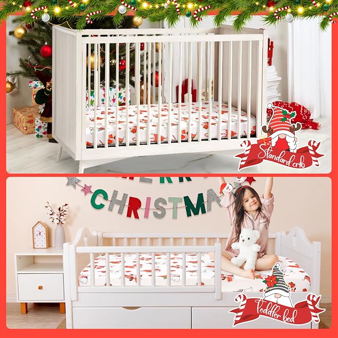 UOMNY Crib Sheet Christmas Fitted Crib Sheets Baby Sheet - Image 4