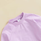 fyclemt Toddler Baby Girl Satin Pajama Set Feather Trim Long Sleeve Button - Image 2