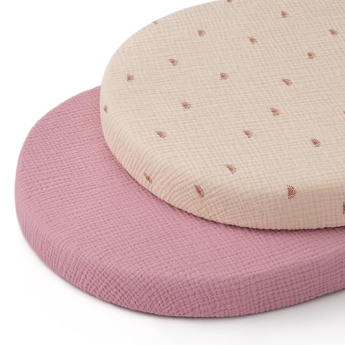 Blissful Diary Muslin Bassinet Sheets by ForEveryBabysBetterLife