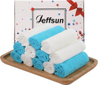 Baby Washcloths 12 Pack, 10x10 inch Heavenly Soft Wash Cloths by Jeffsun