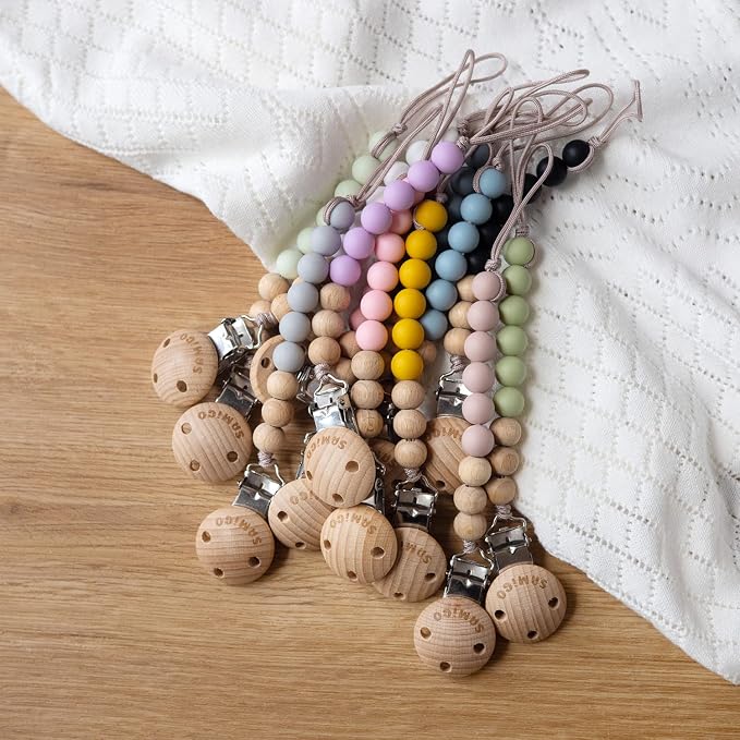 SAMiGO Pacifier Clips Holders Silicone Paci Binky Clips - Image 7