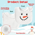 3Pcs Christmas Baby Cotton Bibs - Image 3