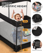 Foldable Baby Playpen, Breathable Mesh, Non-Slip Base, Portable Playpen - Image 3