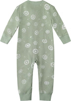Owlivia Organic Cotton Baby Boy Girl Zip up Sleep 'N Play Pjs, Long Sleeve - Image 2