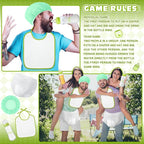 6 Sets Bottle Chug Baby Shower Games Juegos Para Plastic Baby Bottles Bibs Hat - Image 5