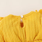 Happy Town Baby Girl Romper Infant Fall Winter Clothes Ruffle Sweater Long - Image 6
