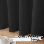 Tollpiz Linen Tier Curtain Rod Pocket Semi Sheer Half Kitchen Curtains Burlap - Image 4
