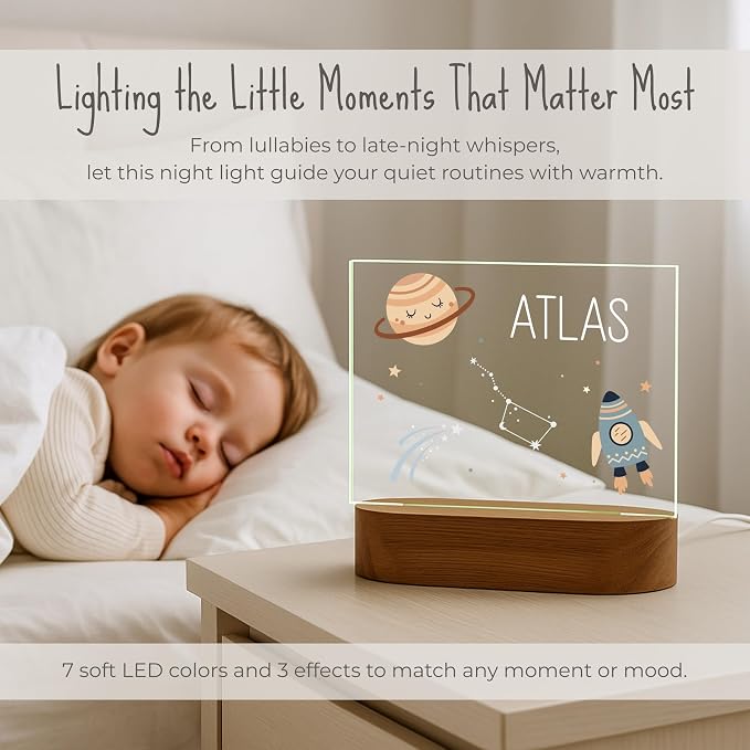 Personalized Space Baby Night Light - Image 5