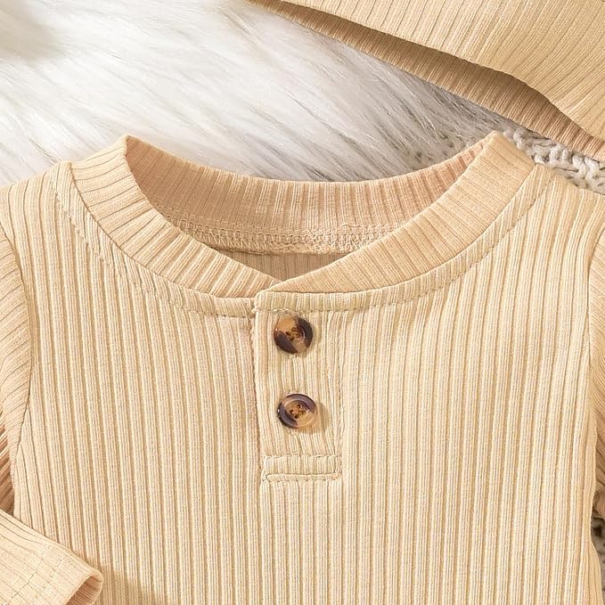 Aalizzwell Newborn Baby Ribbed Romper - Image 3