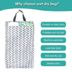 wegreeco Reusable Hanging Wet Dry Cloth Diaper Bag - Image 6