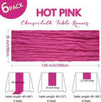 6 Pack Hot Pink Cheesecloth Table Runner 10Ft Gauze Cheese Cloth Table Runner - Image 2