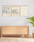 KensTro Framed Wall Art, Sage Matisse Wood Canvas Wall Art, 12x16in Henri - Image 6