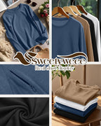 4 Pack Women's Nursing Breastfeeding Tops, Long Sleeve Maternity Shirts Loose - Image 3