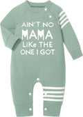 Baby Boy Clothes Infant Mamas Print Romper Stripe Sleeve Outfits Fall Winter by Ribabz
