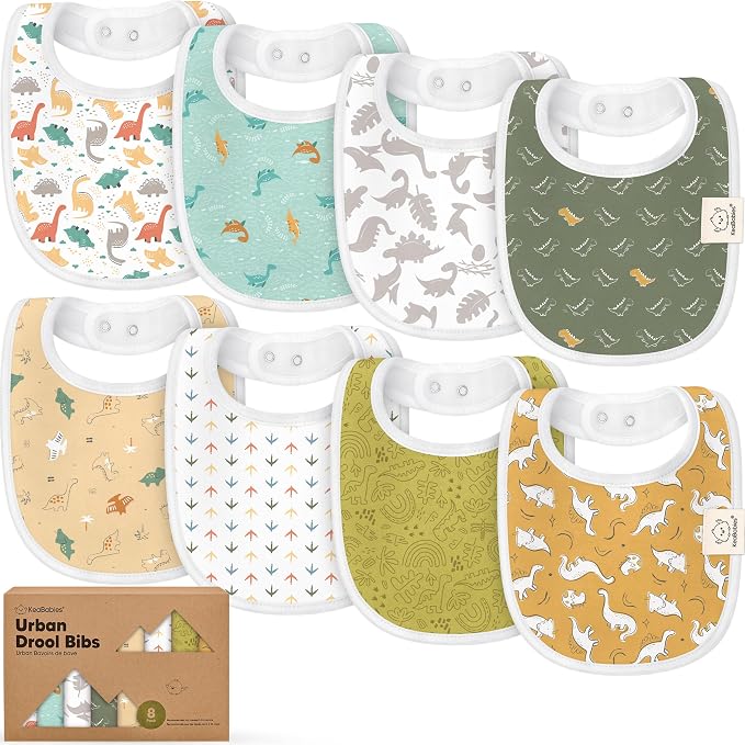 8-Pack Organic Baby Bibs for Boys, Girls by KeaBabies