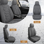 Pariitadin Leather Car Seat Covers Full Set, Waterproof Breathable Faux Leather - Image 4