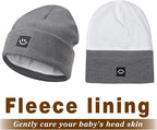 MaxNova 2 Pack Baby Beanie Fleece Lined Knit Toddler Hat - Image 6