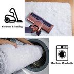 ONASAR White Area Rugs for Bedroom Fluffy, 4x6 Soft Shag Plush Bedside Rug - Image 5