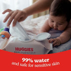 Huggies Skin Essentials Baby Wipes, Hypoallergenic, 99% Water, 15 Flip Top Packs - Image 4